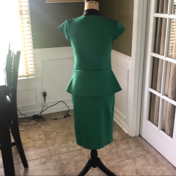 Venus Green Peplum Dress - Picture 3 of 3